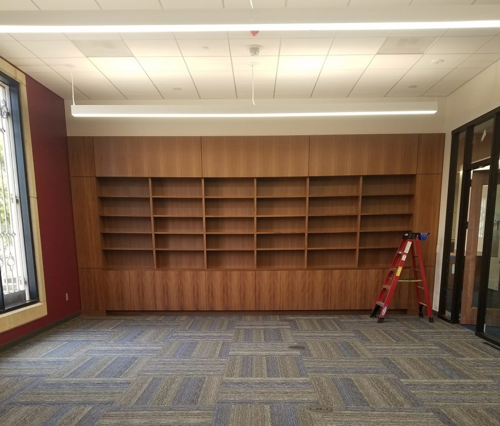 April 2020 renovation photograph of the new Journal Reading Room.